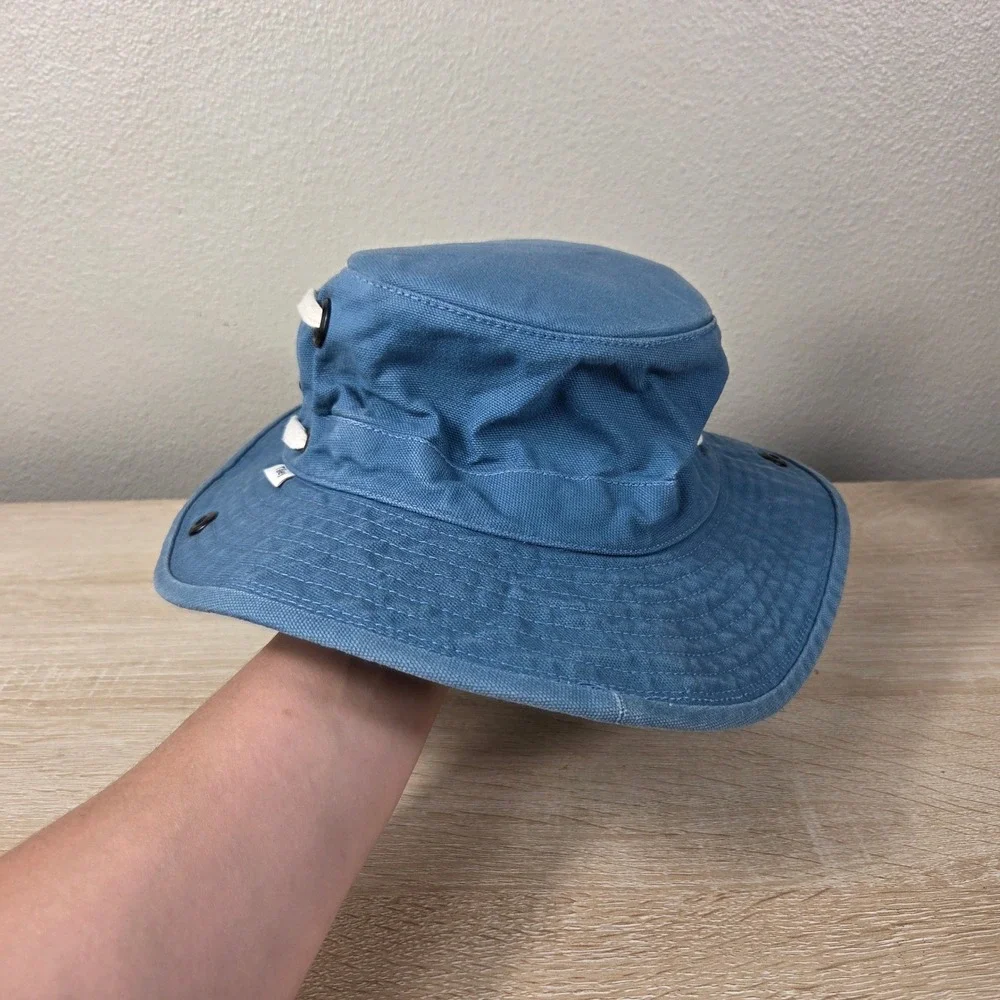 Tilley T3 Wanderer Kids Size 7 Blue Cotton Duck Sun Hat Made in Canada